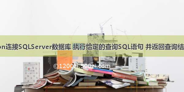 python连接SQLServer数据库 执行给定的查询SQL语句 并返回查询结果数据