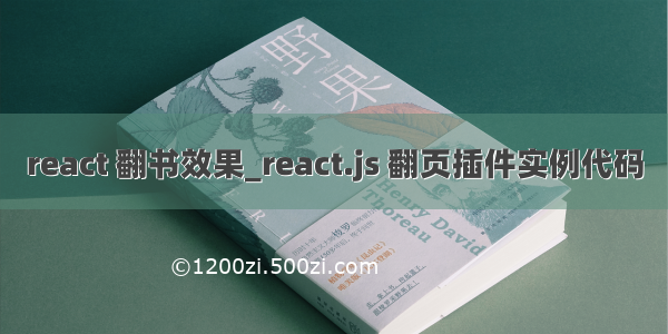 react 翻书效果_react.js 翻页插件实例代码