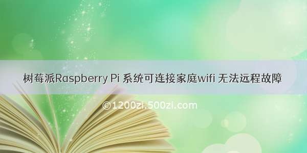 树莓派Raspberry Pi 系统可连接家庭wifi 无法远程故障