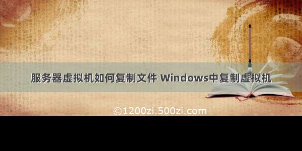 服务器虚拟机如何复制文件 Windows中复制虚拟机