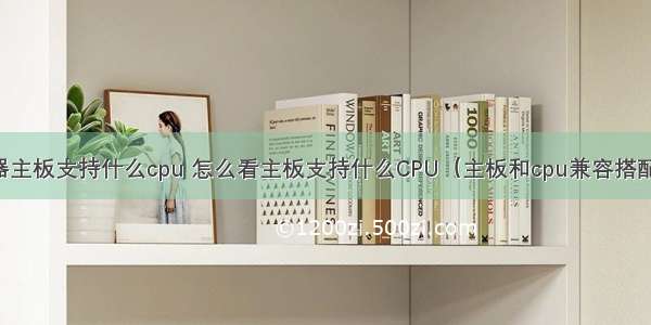 服务器主板支持什么cpu 怎么看主板支持什么CPU（主板和cpu兼容搭配知识）