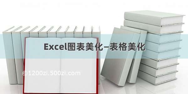 Excel图表美化—表格美化