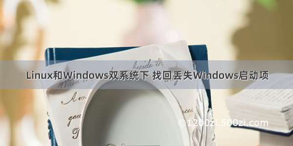 Linux和Windows双系统下 找回丢失Windows启动项