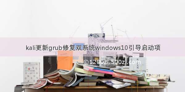 kali更新grub修复双系统windows10引导启动项