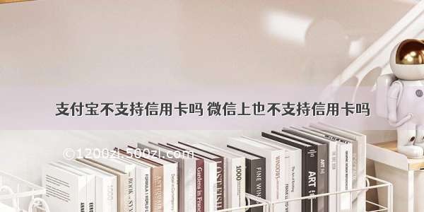 支付宝不支持信用卡吗 微信上也不支持信用卡吗