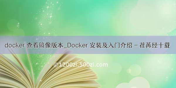 docker 查看镜像版本_Docker 安装及入门介绍 - 荏苒经十载