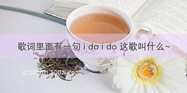 歌词里面有一句 i do i do 这歌叫什么~