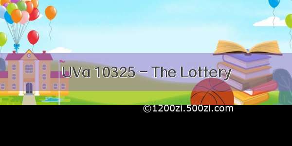 UVa 10325 - The Lottery
