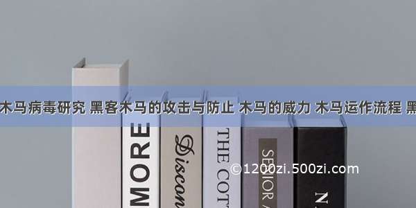 黑客挂马木马病毒研究 黑客木马的攻击与防止 木马的威力 木马运作流程 黑客的高明