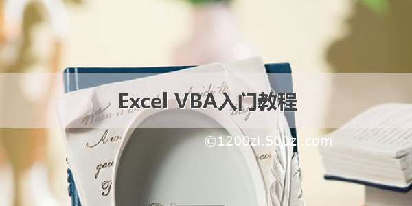 Excel VBA入门教程