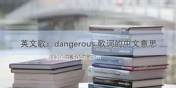 英文歌：dangerous 歌词的中文意思