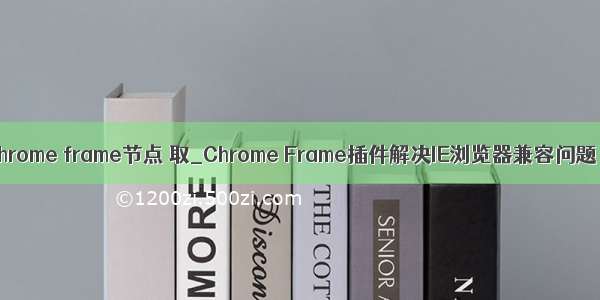 chrome frame节点 取_Chrome Frame插件解决IE浏览器兼容问题