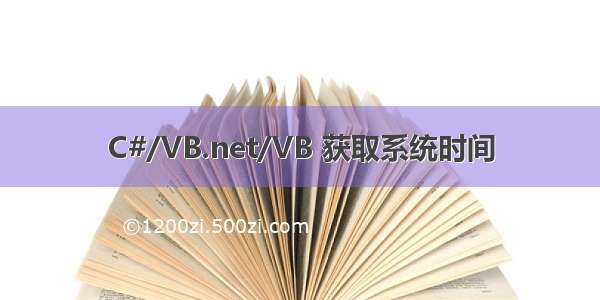 C#/VB.net/VB 获取系统时间