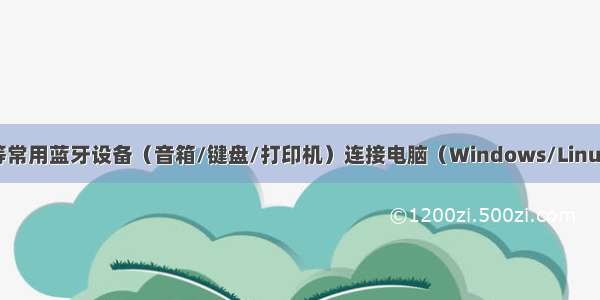 小米小钢炮等常用蓝牙设备（音箱/键盘/打印机）连接电脑（Windows/Linux）使用笔记