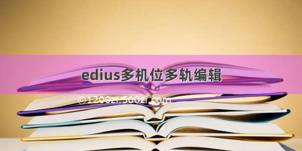 edius多机位多轨编辑