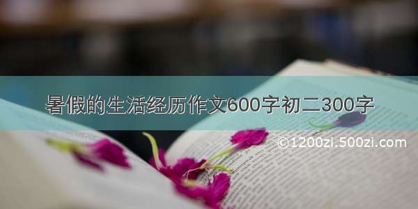 暑假的生活经历作文600字初二300字