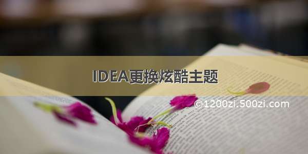 IDEA更换炫酷主题