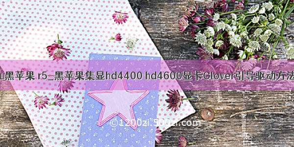 4600u黑苹果 r5_黑苹果集显hd4400 hd4600显卡Clover引导驱动方法教程