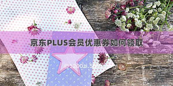 京东PLUS会员优惠券如何领取