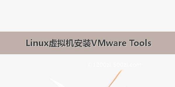 Linux虚拟机安装VMware Tools