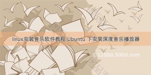 linux安装音乐软件教程 Ubuntu 下安装深度音乐播放器