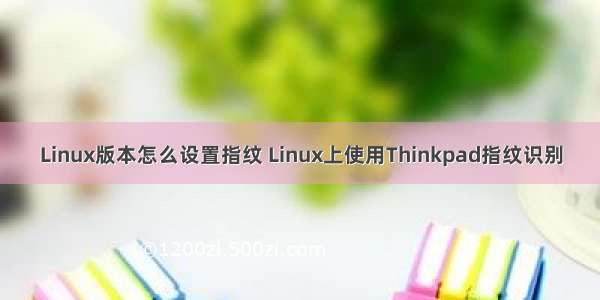 Linux版本怎么设置指纹 Linux上使用Thinkpad指纹识别