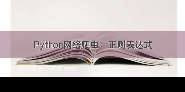 Python网络爬虫：正则表达式