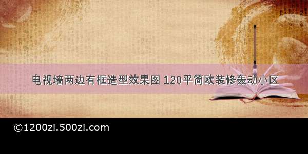 电视墙两边有框造型效果图 120平简欧装修轰动小区