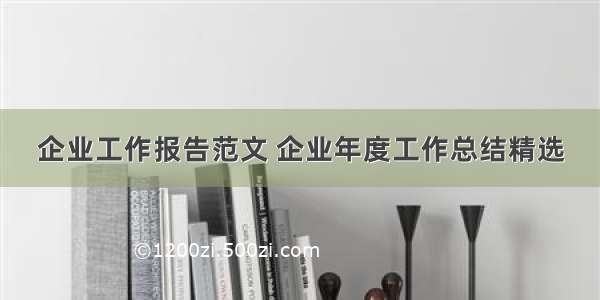 企业工作报告范文 企业年度工作总结精选