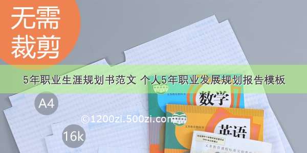 5年职业生涯规划书范文 个人5年职业发展规划报告模板