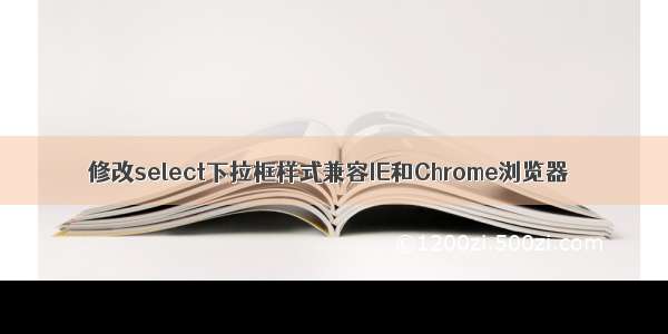 修改select下拉框样式兼容IE和Chrome浏览器