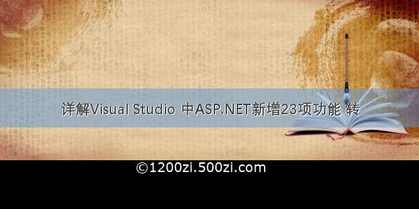 详解Visual Studio 中ASP.NET新增23项功能 转