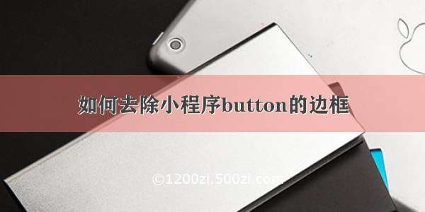 如何去除小程序button的边框