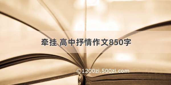 牵挂 高中抒情作文850字