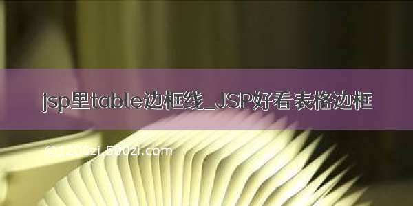 jsp里table边框线_JSP好看表格边框