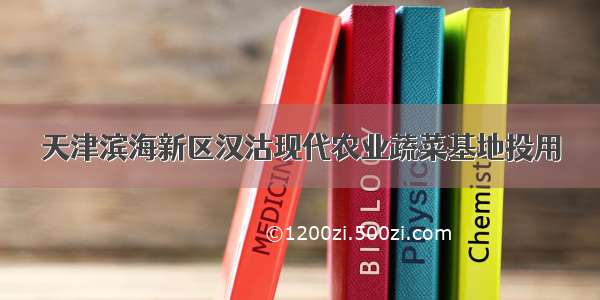 天津滨海新区汉沽现代农业蔬菜基地投用