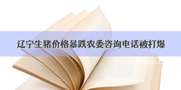 辽宁生猪价格暴跌农委咨询电话被打爆