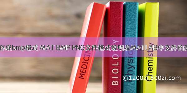 matlab 存成bmp格式 MAT BMP PNG文件格式说明及MATLAB中文件的保存方式