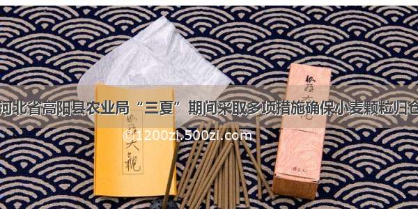 河北省高阳县农业局“三夏”期间采取多项措施确保小麦颗粒归仓