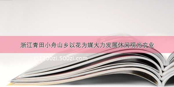 浙江青田小舟山乡以花为媒大力发展休闲观光农业