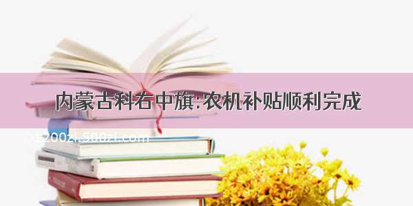 内蒙古科右中旗:农机补贴顺利完成