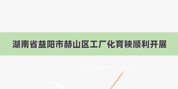 湖南省益阳市赫山区工厂化育秧顺利开展