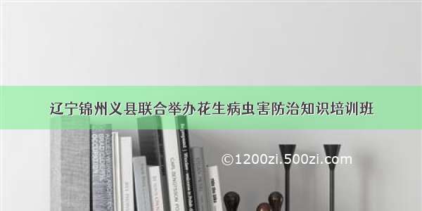 辽宁锦州义县联合举办花生病虫害防治知识培训班