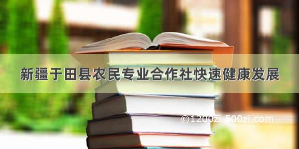 新疆于田县农民专业合作社快速健康发展