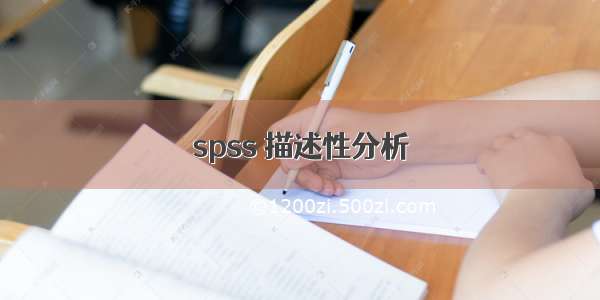 spss 描述性分析