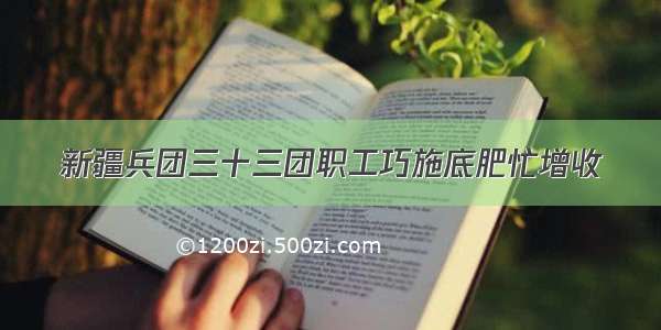 新疆兵团三十三团职工巧施底肥忙增收