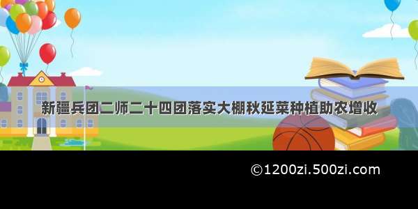 新疆兵团二师二十四团落实大棚秋延菜种植助农增收