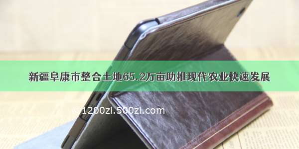 新疆阜康市整合土地65.2万亩助推现代农业快速发展