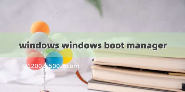 windows windows boot manager