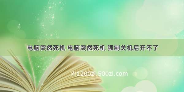 电脑突然死机 电脑突然死机 强制关机后开不了